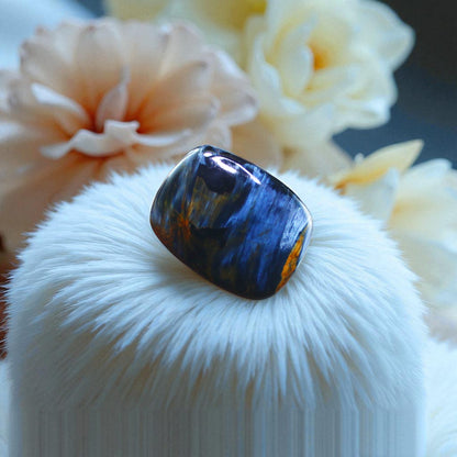 Premium Quality Pietersite Cab – Eye-Catching Mix of Golden, Red & Indigo Fibers
