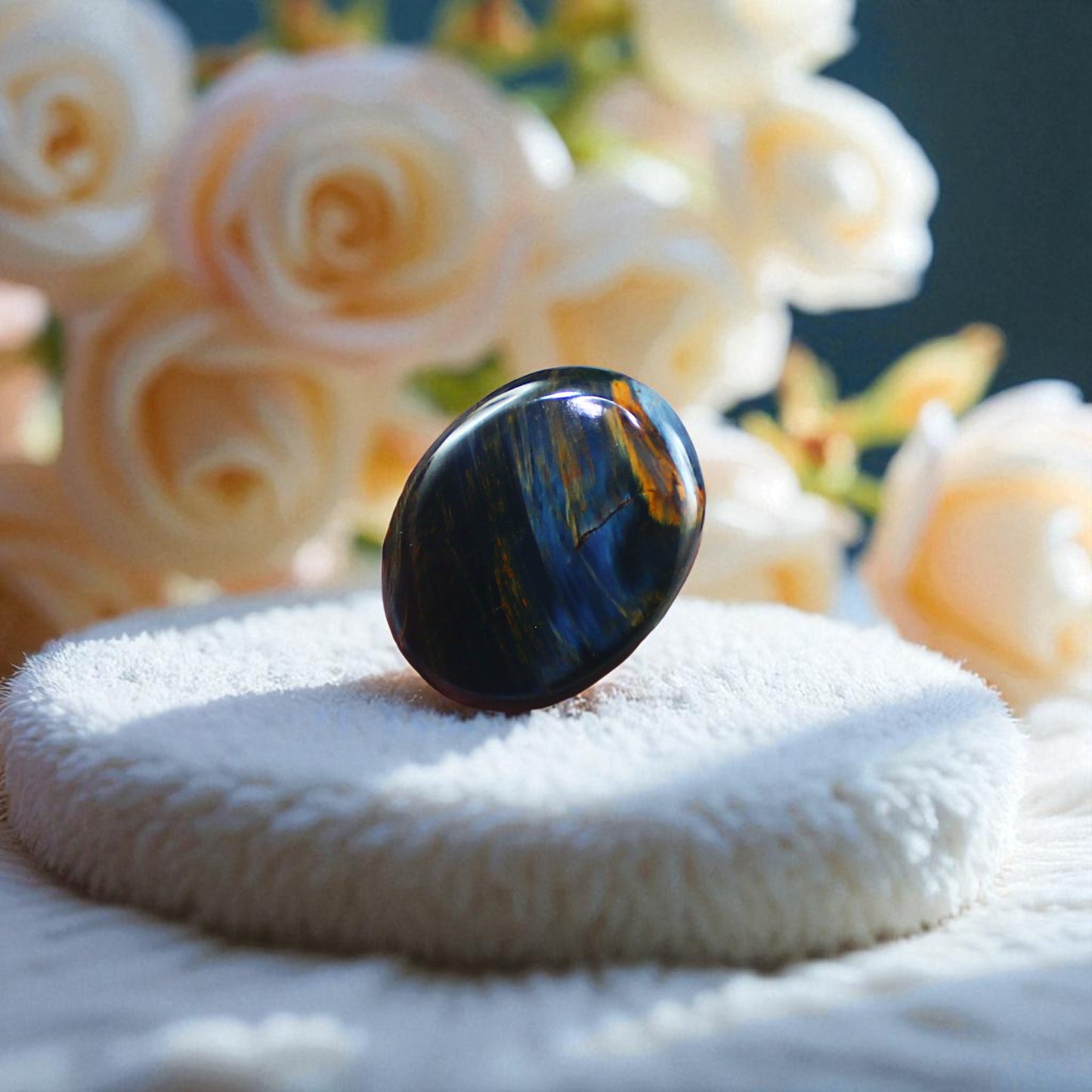 Premium Quality Pietersite Cab – Eye-Catching Mix of Golden, Red & Indigo Fibers