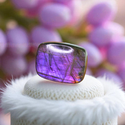 Spectrolite Labradorite Cab – Rare Purple-Blue Sheen, Collector’s Gem