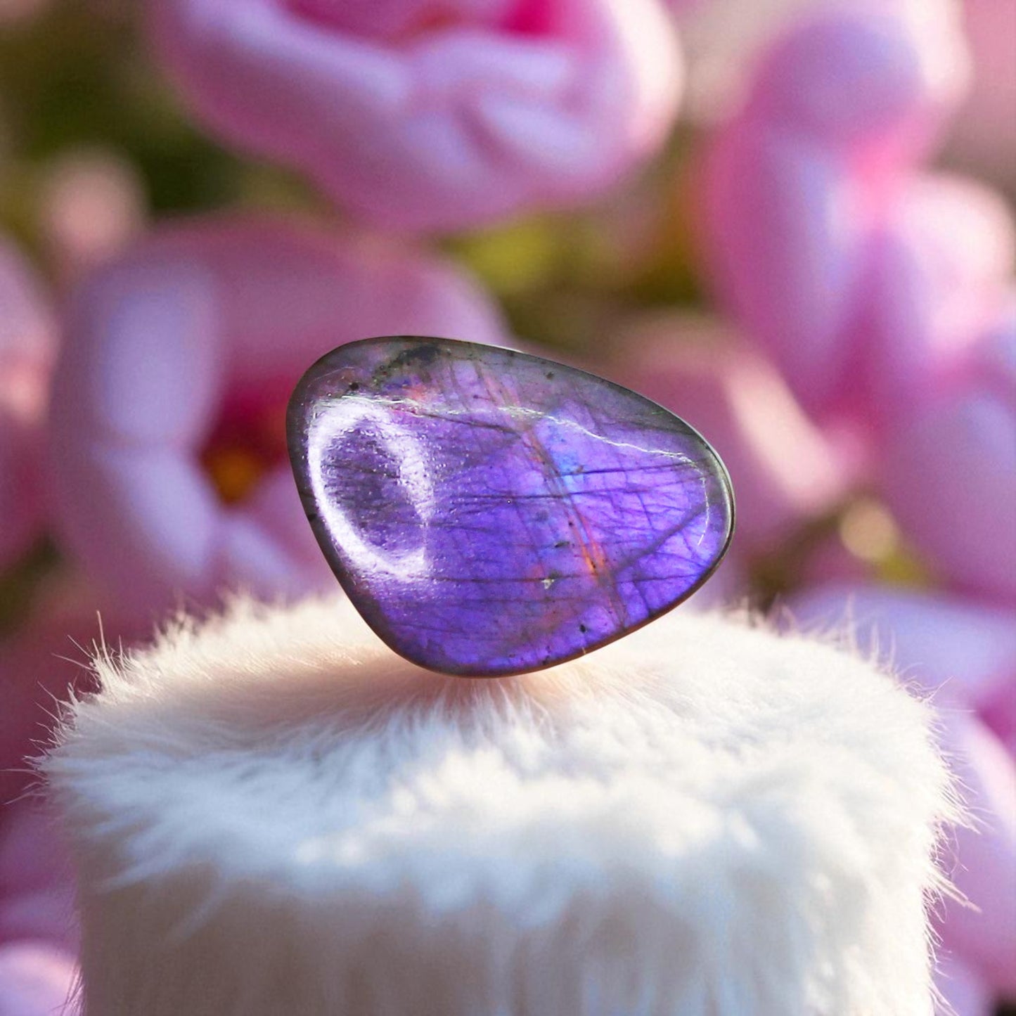 Spectrolite Labradorite Cab – Rare Purple-Blue Sheen, Collector’s Gem