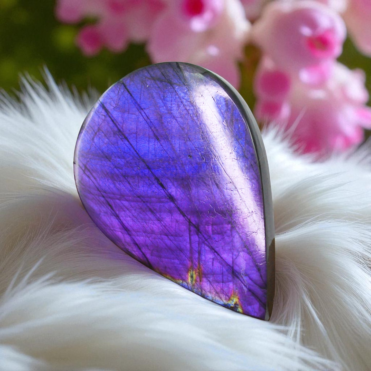 Spectrolite Labradorite Cab – Rare Purple-Blue Sheen, Collector’s Gem