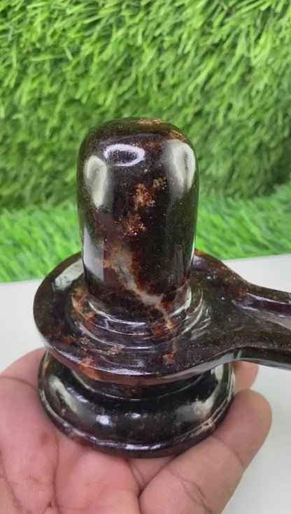 Natural Rarest Hessonite Garnet Shivlingam – Powerful Vedic Healing Stone