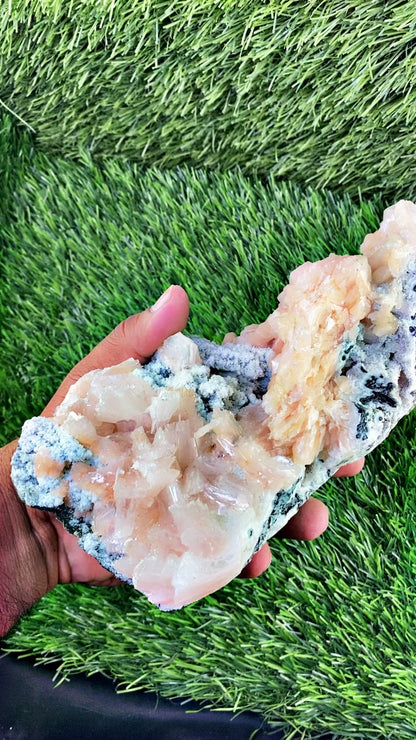 Large Apophyllite & Stilbite Cluster – Soothing Zeolite Crystals for Meditation & Emotional Healing