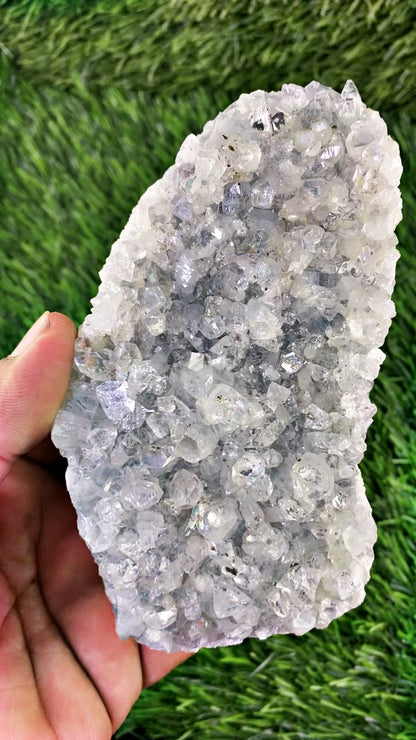 Premium Quality Apophyllite Cluster – Glassy Clear Crystals with Intense Natural Sparkle